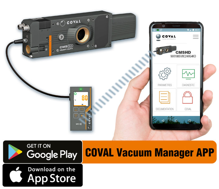 Nuevas bombas de vacío multietapa CMS HD VX de COVAL con inteligencia añadida y funciones de comunicación